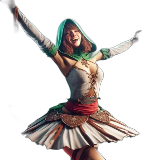 dress, staff, concept art, fantasy art transparent PNG cut-out
