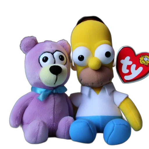 3d render, two, toys, sit transparent PNG cut-out