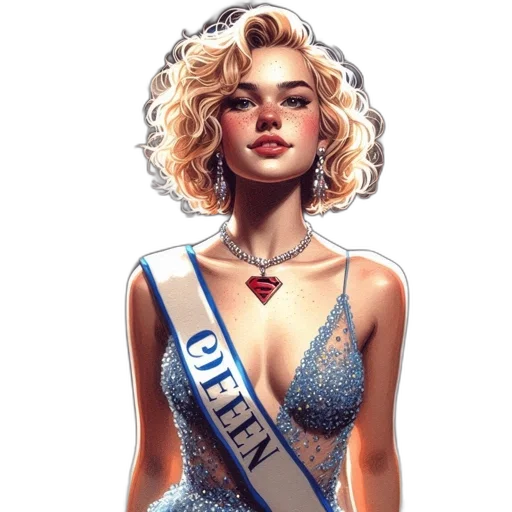 dress, crown, jewelry, photorealistic transparent PNG cut-out
