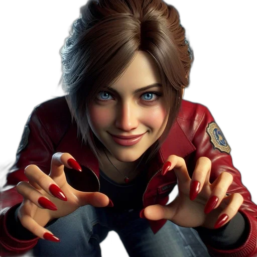 face, jacket, concept art, photorealistic transparent PNG cut-out