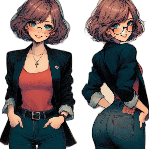 jacket, dress, staff, concept art transparent PNG cut-out