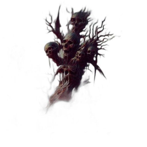 creature, tree, dragon, staff transparent PNG cut-out