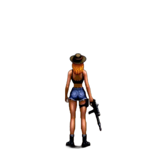 weapon, staff, hat, robot transparent PNG cut-out