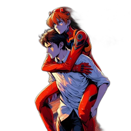 comic book art, anime, concept art, pixel art transparent PNG cut-out