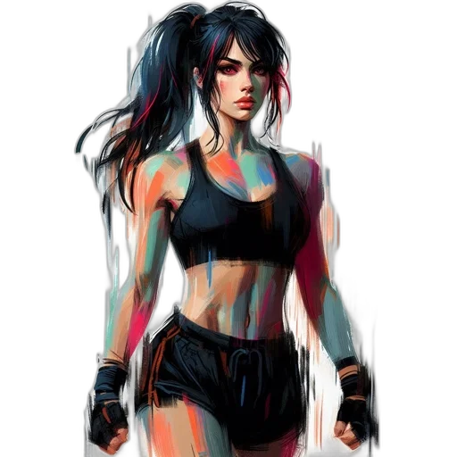 cyberpunk, concept art, comic book art, fantasy art transparent PNG cut-out