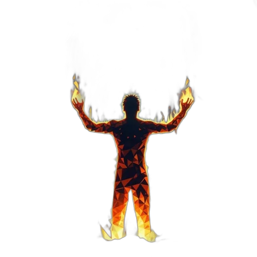 jacket, creature, robot, staff transparent PNG cut-out