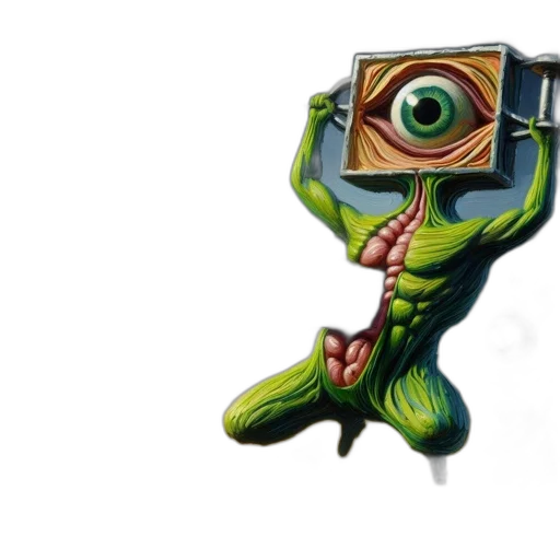 robot, creature, mask, staff transparent PNG cut-out