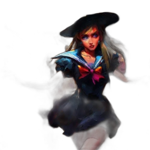 dress, staff, face, hat transparent PNG cut-out