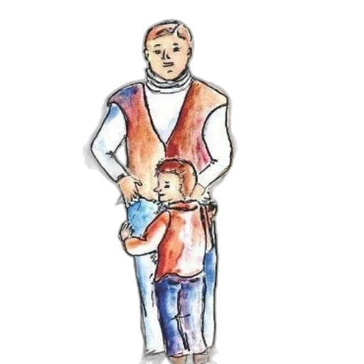 jacket, staff, watercolor, concept art transparent PNG cut-out