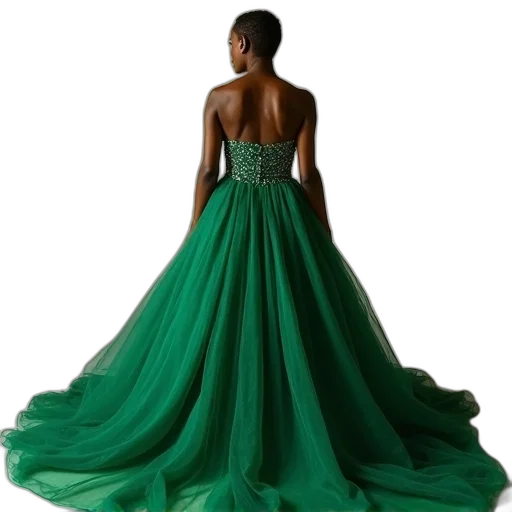 dress, green, eval, ortiz transparent PNG cut-out