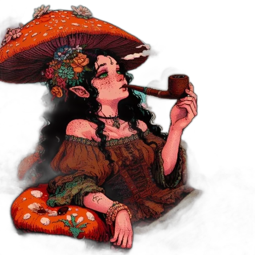 staff, hat, dress, umbrella transparent PNG cut-out