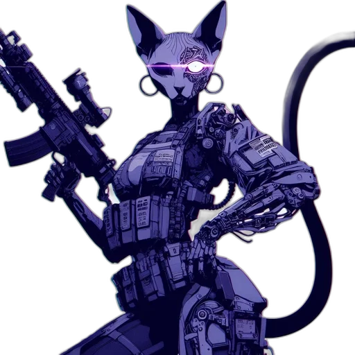 robot, weapon, animal, staff transparent PNG cut-out