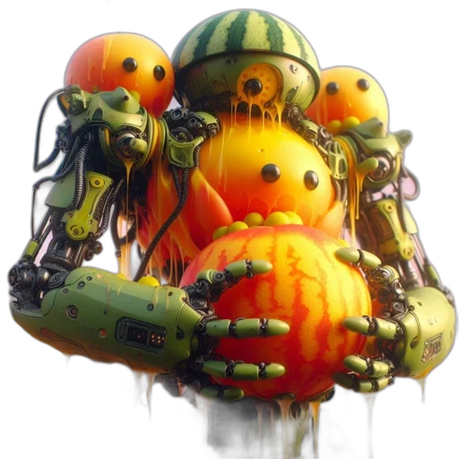 robot, weapon, concept art, 3d render transparent PNG cut-out