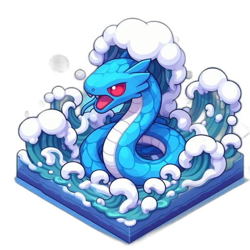 dragon, creature, staff, animal transparent PNG cut-out