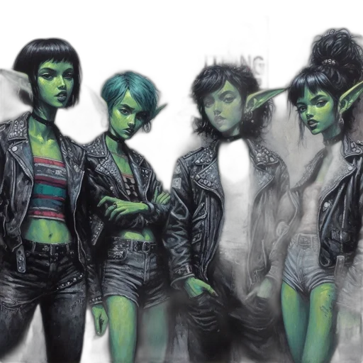 concept art, comic book art, fantasy art, cyberpunk transparent PNG cut-out