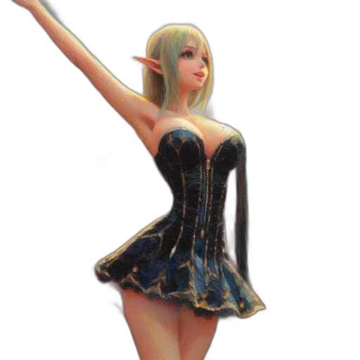 dress, robot, concept art, fantasy art transparent PNG cut-out