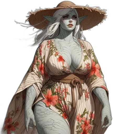 dress, concept art, fantasy art, comic book art transparent PNG cut-out