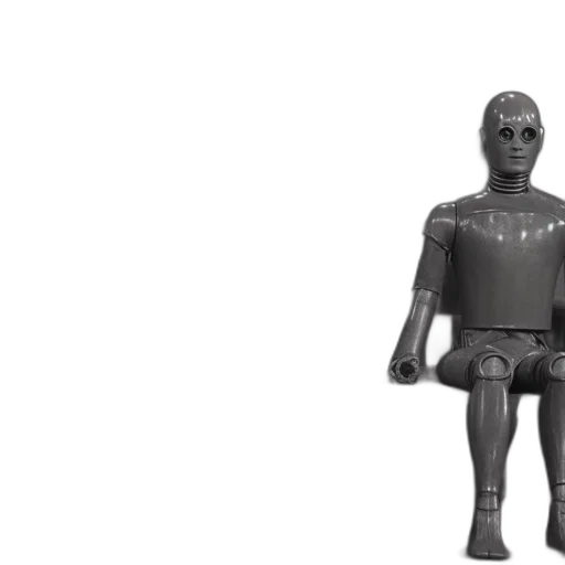 robot, 3d render, minimalist, living transparent PNG cut-out