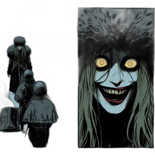 creature, mask, concept art, comic book art transparent PNG cut-out