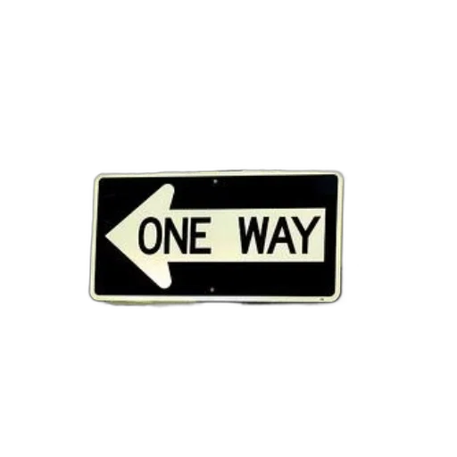 black, white, one, way transparent PNG cut-out
