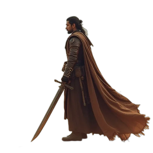 sword, staff, weapon, jacket transparent PNG cut-out