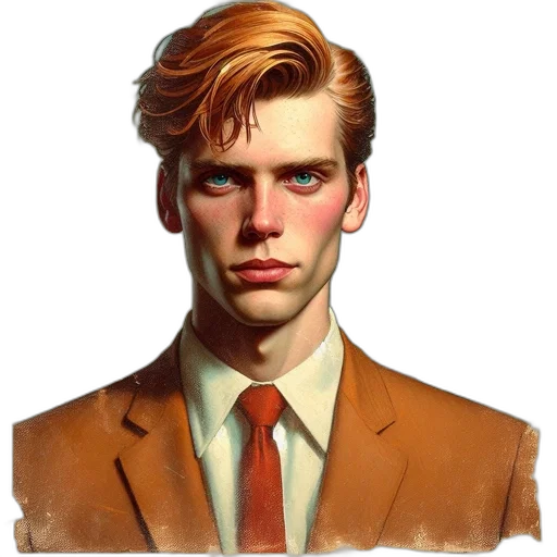 jacket, face, staff, concept art transparent PNG cut-out