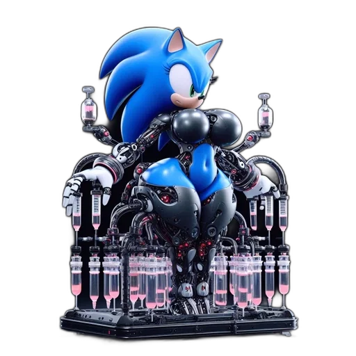 robot, concept art, 3d render, cyberpunk transparent PNG cut-out