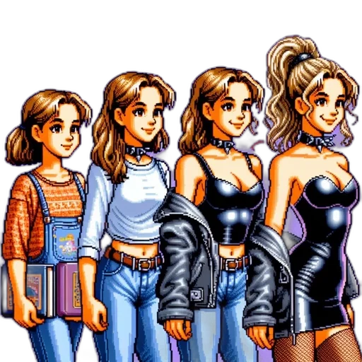 pixel art, concept art, comic book art, cartoon transparent PNG cut-out
