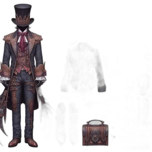 jacket, concept art, fantasy art, 3d render transparent PNG cut-out