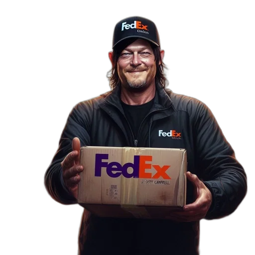 post-apocalyptic, landscape, fedex, courier transparent PNG cut-out