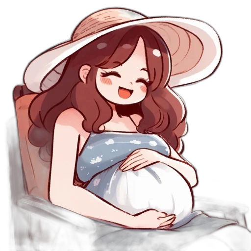 hat, dress, watercolor, concept art transparent PNG cut-out
