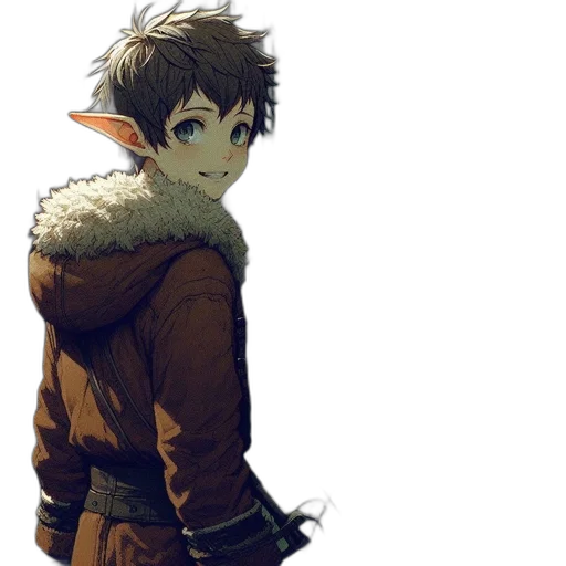 jacket, staff, dragon, mask transparent PNG cut-out