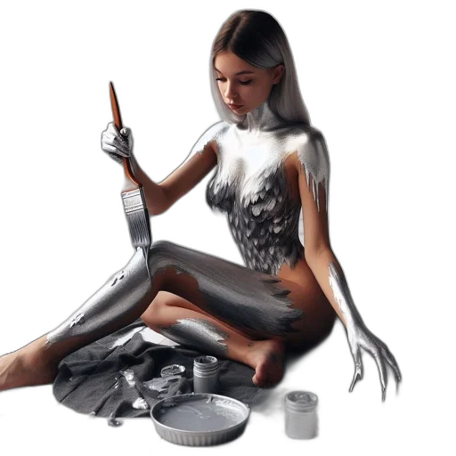 robot, dress, jewelry, concept art transparent PNG cut-out