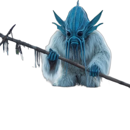 creature, staff, dragon, mask transparent PNG cut-out