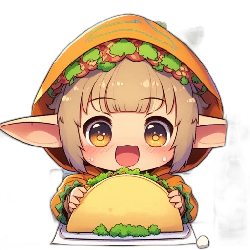 food, hat, dragon, creature transparent PNG cut-out