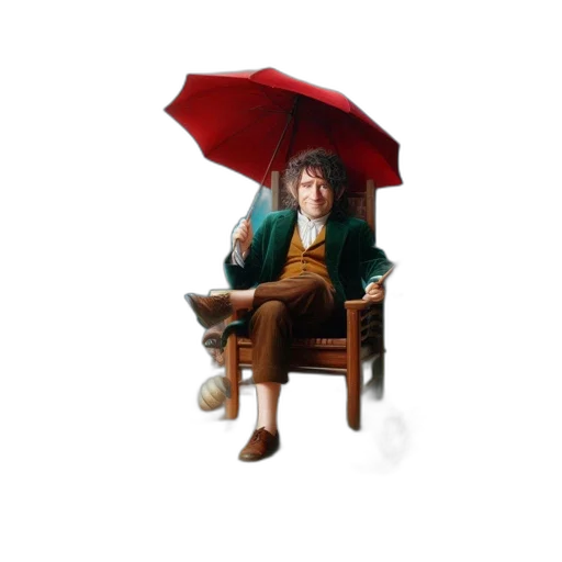 umbrella, jacket, furniture, staff transparent PNG cut-out