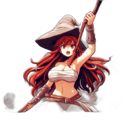 staff, sword, weapon, hat transparent PNG cut-out