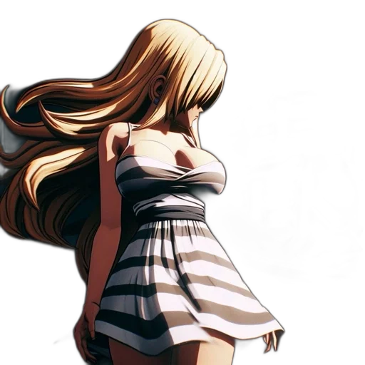 dress, hair, concept art, anime transparent PNG cut-out