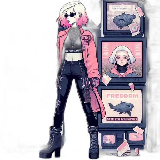 jacket, robot, weapon, concept art transparent PNG cut-out