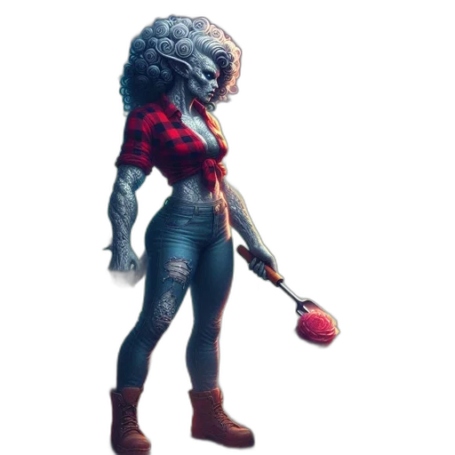 staff, creature, hair, mask transparent PNG cut-out