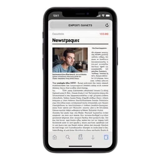 newspaper, page, iphone, screenshot transparent PNG cut-out