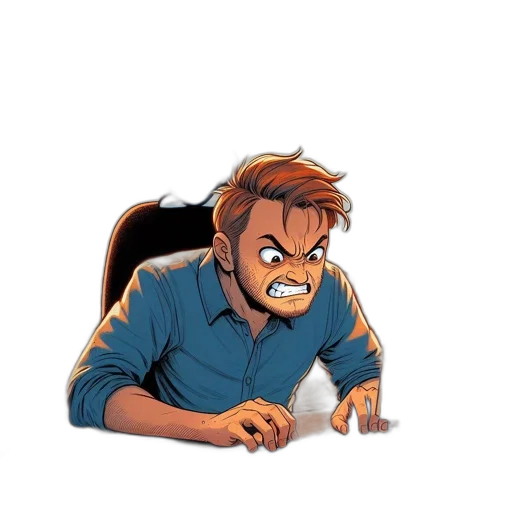 staff, face, comic book art, cartoon transparent PNG cut-out