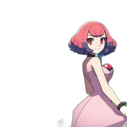 dress, flower, hat, staff transparent PNG cut-out