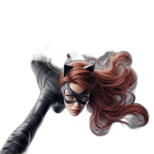hair, mask, comic book art, concept art transparent PNG cut-out