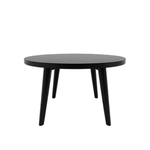 furniture, 3d render, black, round transparent PNG cut-out