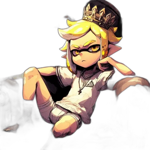 crown, staff, weapon, creature transparent PNG cut-out