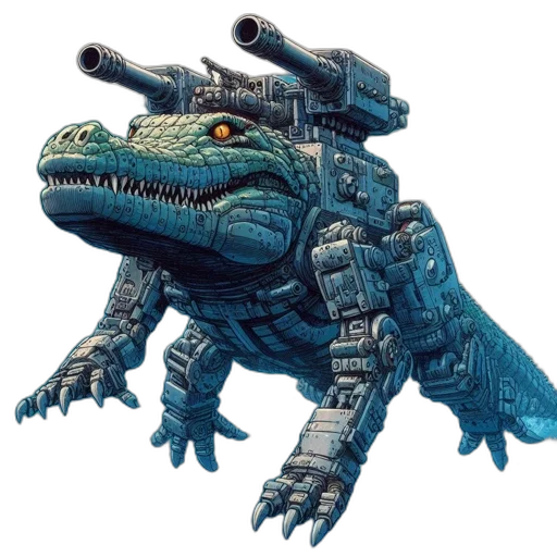 dragon, creature, animal, robot transparent PNG cut-out