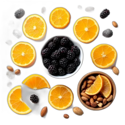 food, photorealistic, monochrome, colorful transparent PNG cut-out