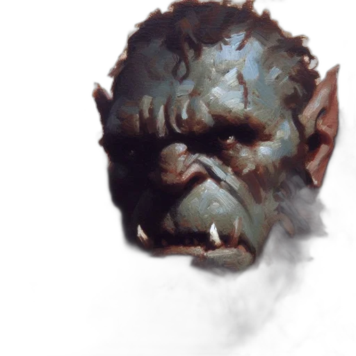 face, mask, creature, staff transparent PNG cut-out
