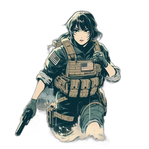 weapon, staff, animal, jacket transparent PNG cut-out